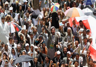 مظاهرة حاشدة في صنعاء ضد الحوثيين-ارشيفية